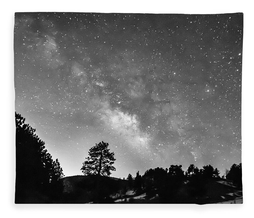 Night Fleece Blanket featuring the photograph Galaxy Door by James BO Insogna