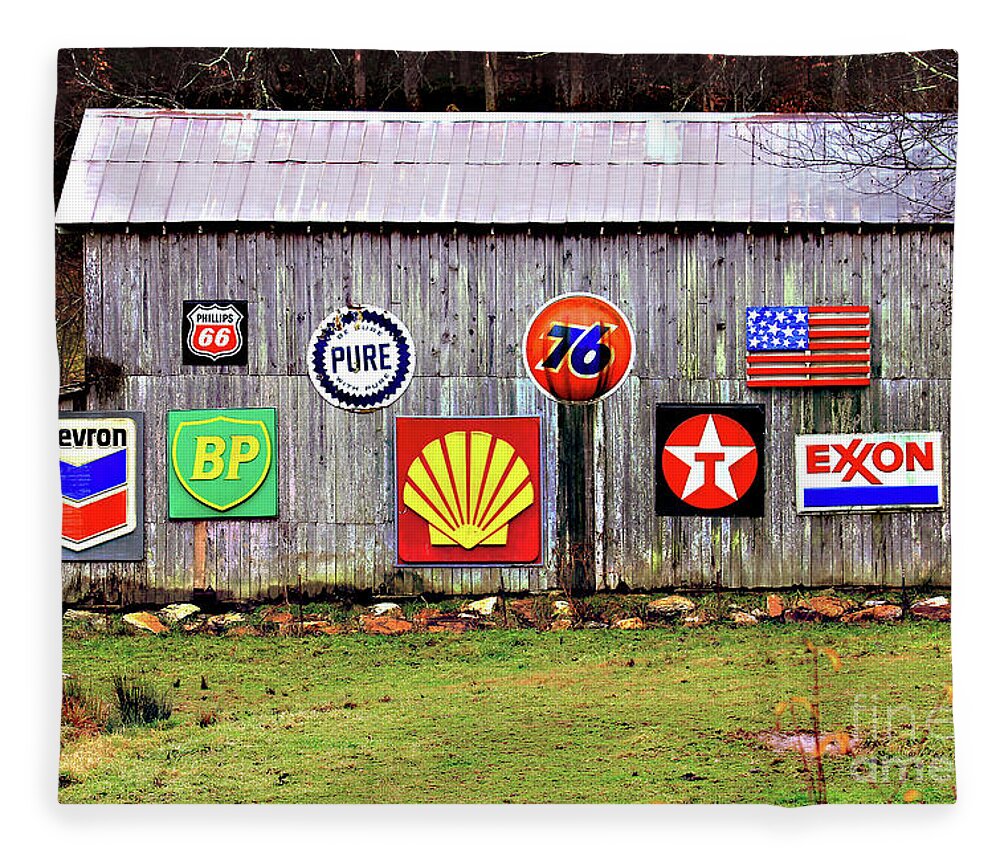 Gas From The Past Fleece Blanket featuring the photograph Gas from the Past by Jennifer Robin