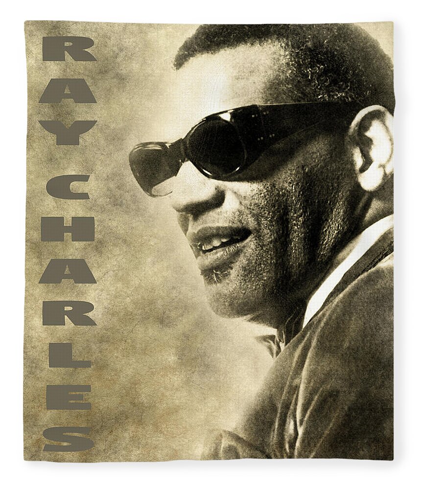 Ray Charles Fleece Blanket featuring the digital art Georgia by Anthony Murphy