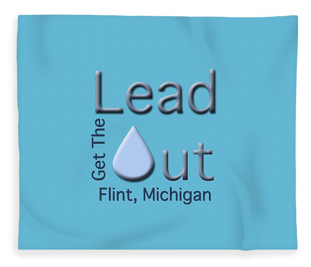Graphic Art Fleece Blanket featuring the photograph Get The Lead Out Flint Michigan by Bill Owen