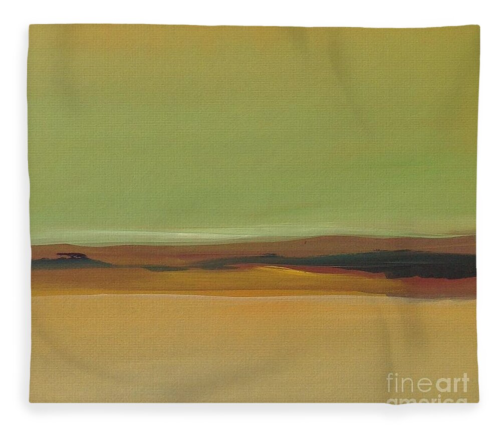 Landscape Fleece Blanket featuring the painting Ghost Ranch by Michelle Abrams