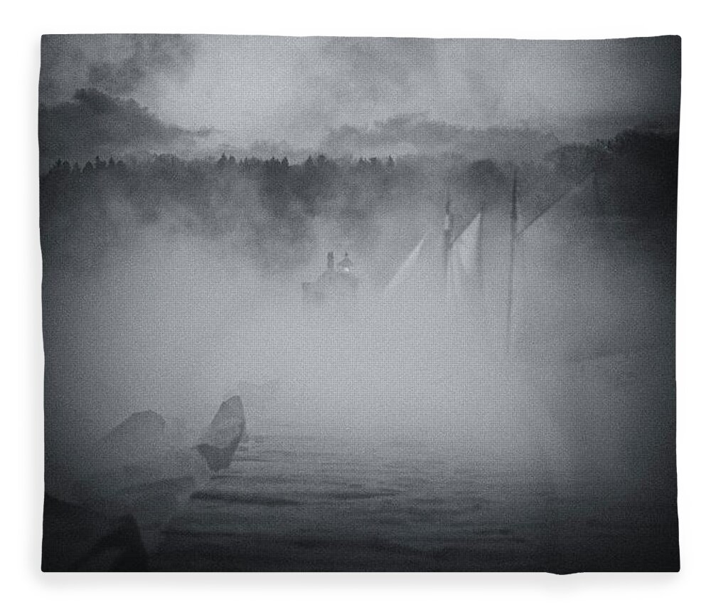 Schooner Fleece Blanket featuring the photograph Ghost Ship 1 by John Meader