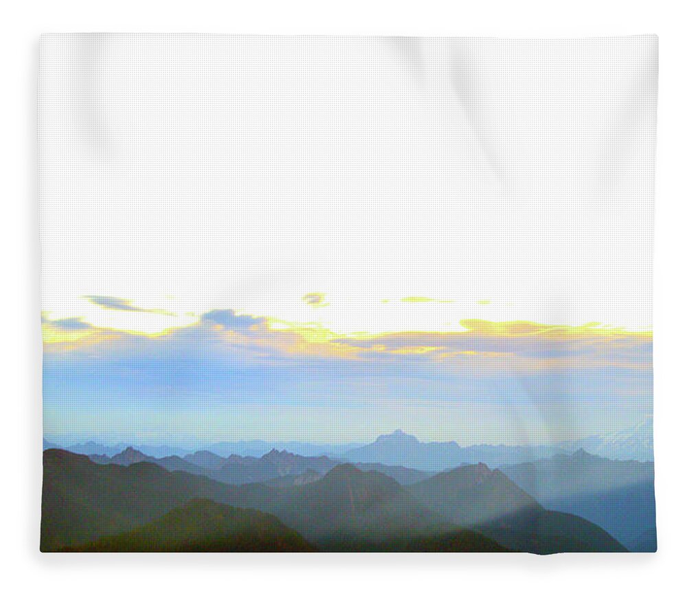  Fleece Blanket featuring the photograph Glacier Peak at Sunrise by Brian O'Kelly