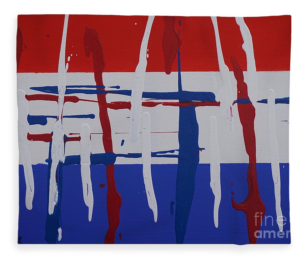 Abstract Fleece Blanket featuring the painting Glory by Jimmy Clark