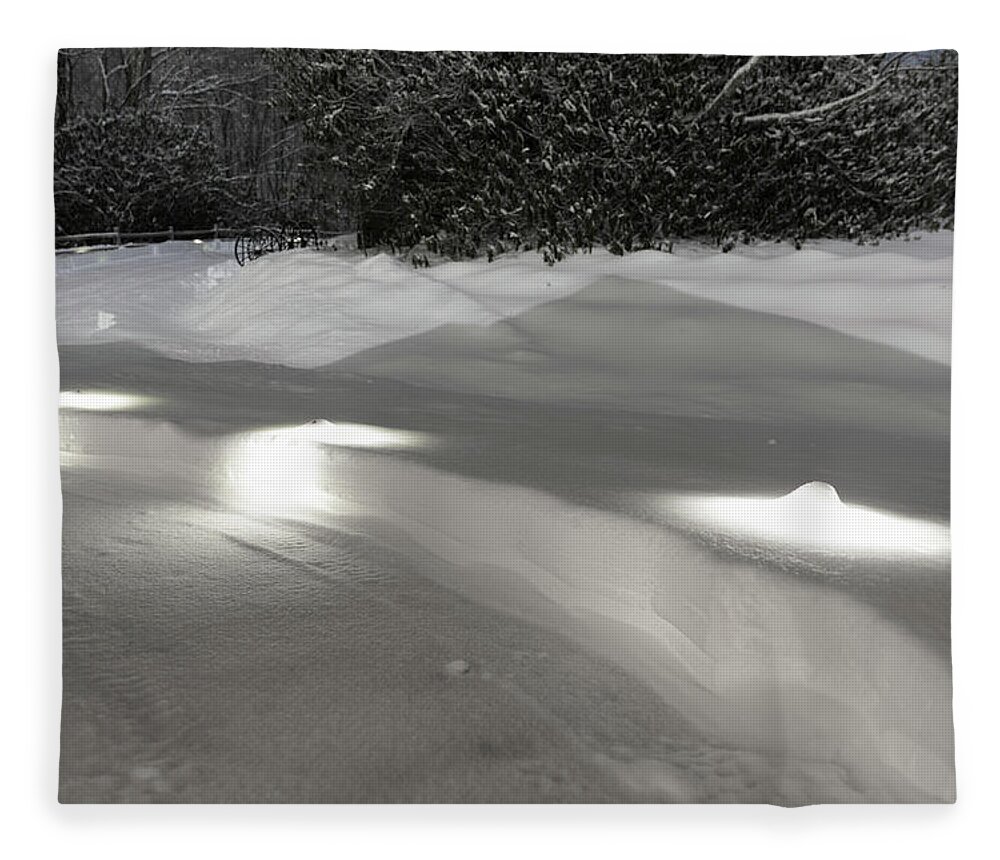 Snow Fleece Blanket featuring the photograph Glowing Landscape Lighting by D K Wall