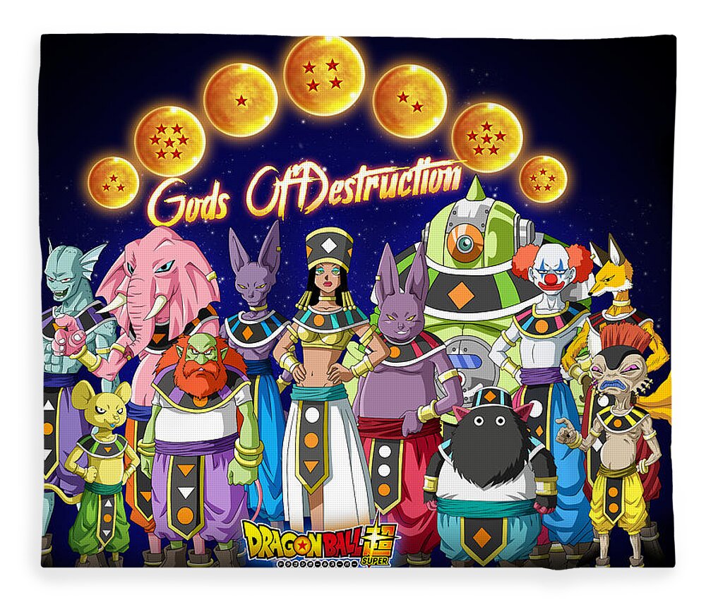 Goku New Form Fleece Blanket featuring the digital art God Of Destruction by Babbal Kumar