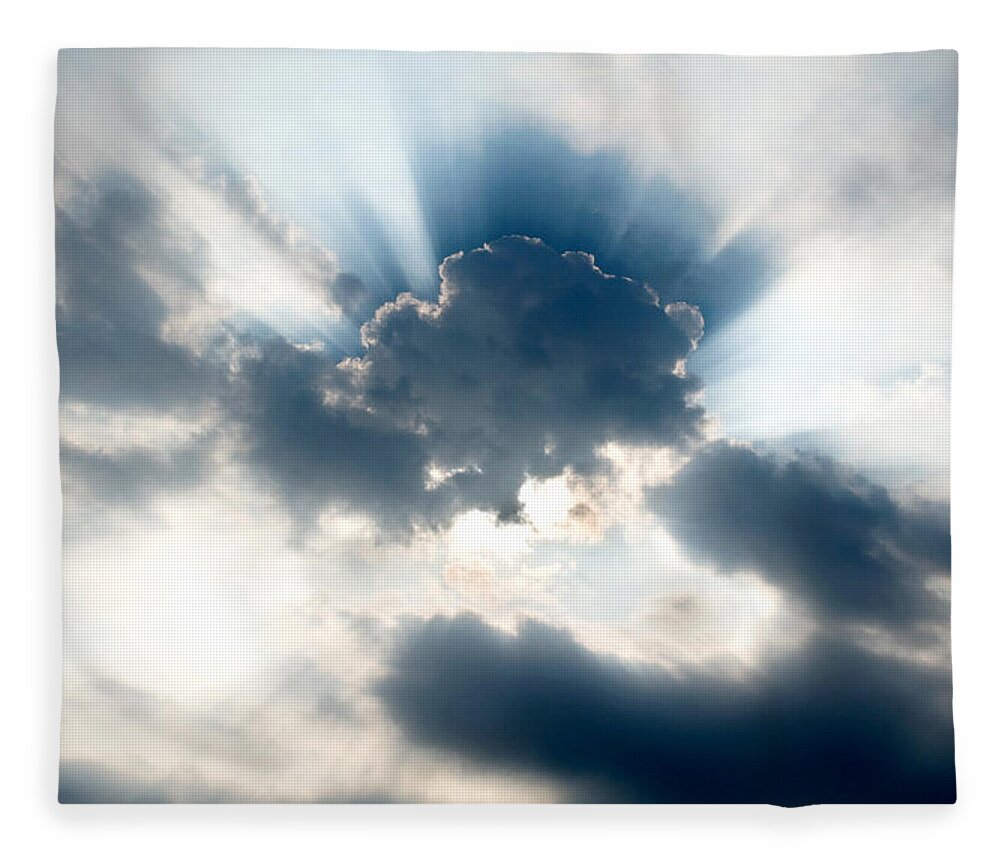 Sun Fleece Blanket featuring the photograph Gods Rays by Greg Fortier
