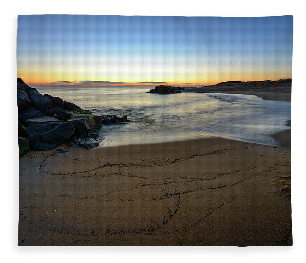 Landscape Fleece Blanket featuring the photograph Golden Hour by Michael Scott