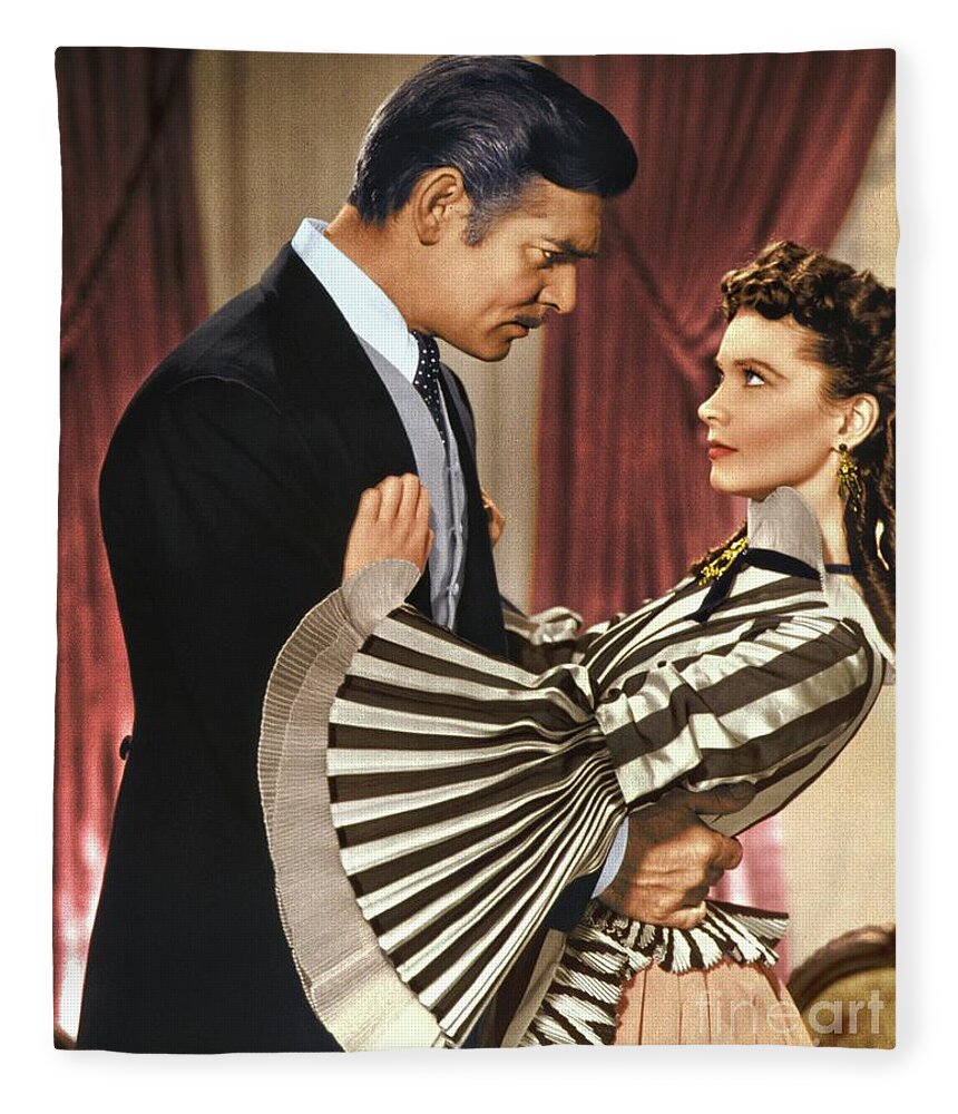 Gone With The Wind Fleece Blanket featuring the photograph Gone With The Wind - 1939 - Completely Retouched in Color by Doc Braham