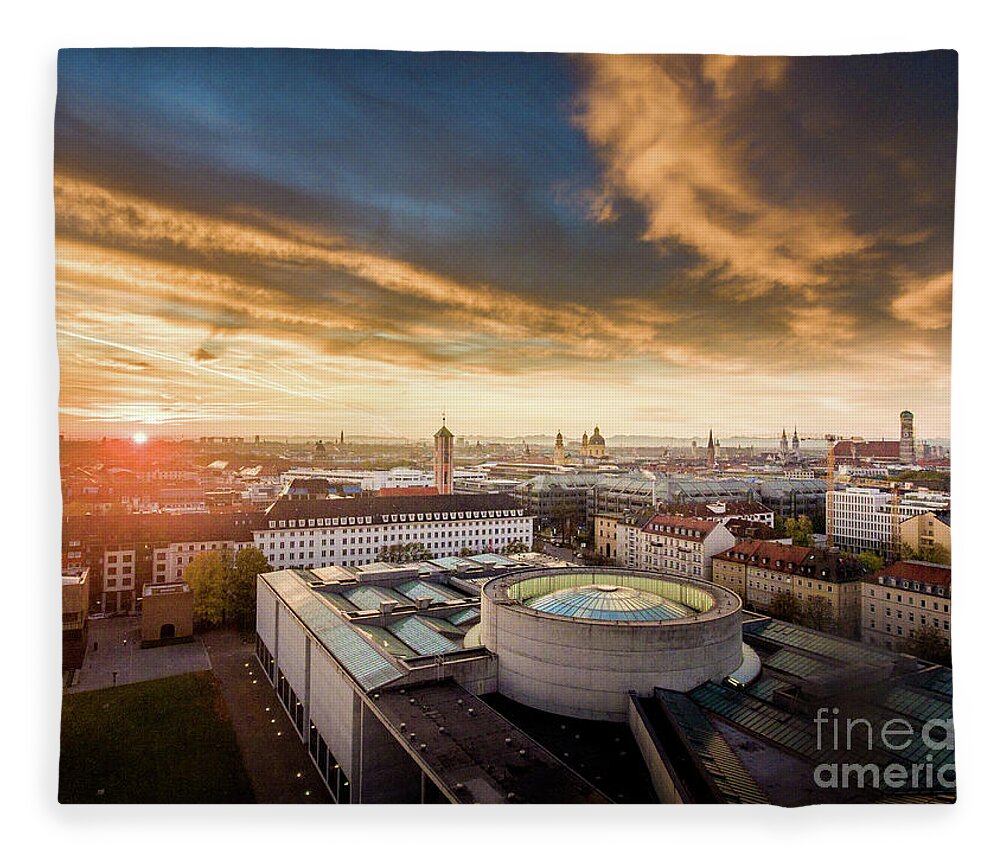 Bavaria Fleece Blanket featuring the photograph Good morning Munich by Hannes Cmarits
