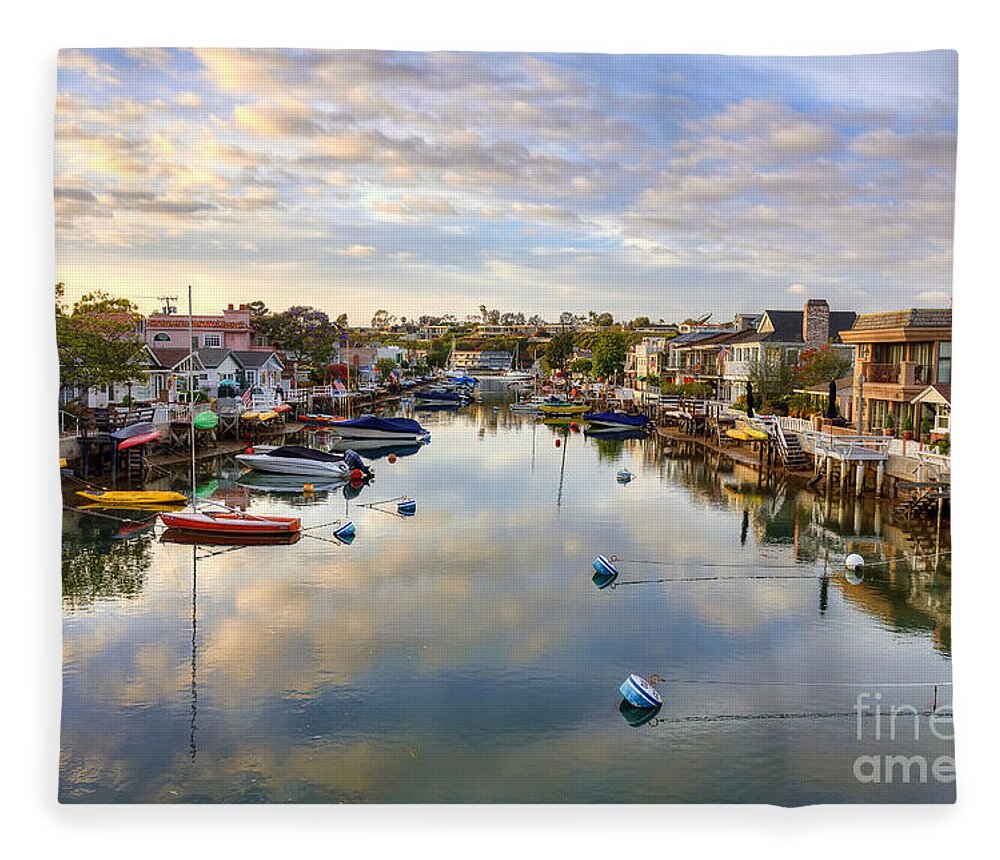 Grand Fleece Blanket featuring the photograph Grand Canal by Eddie Yerkish