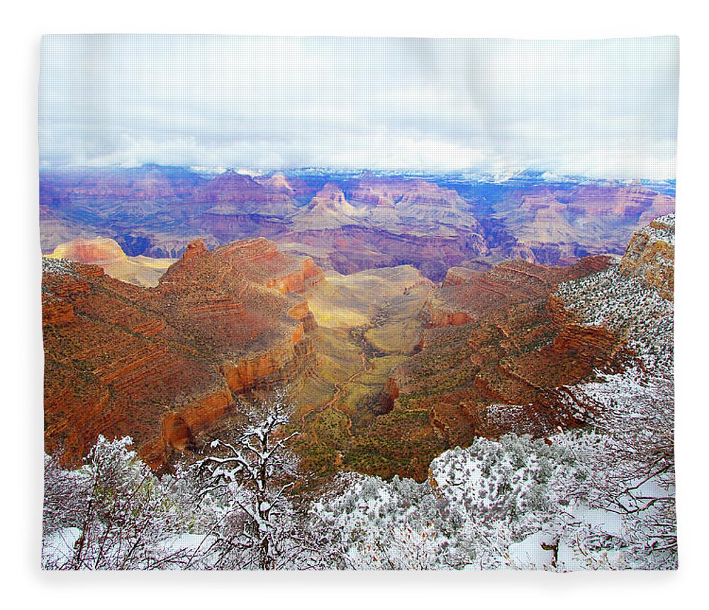 Grand Canyon Fleece Blanket featuring the photograph Grand Canyon by Greg Smith