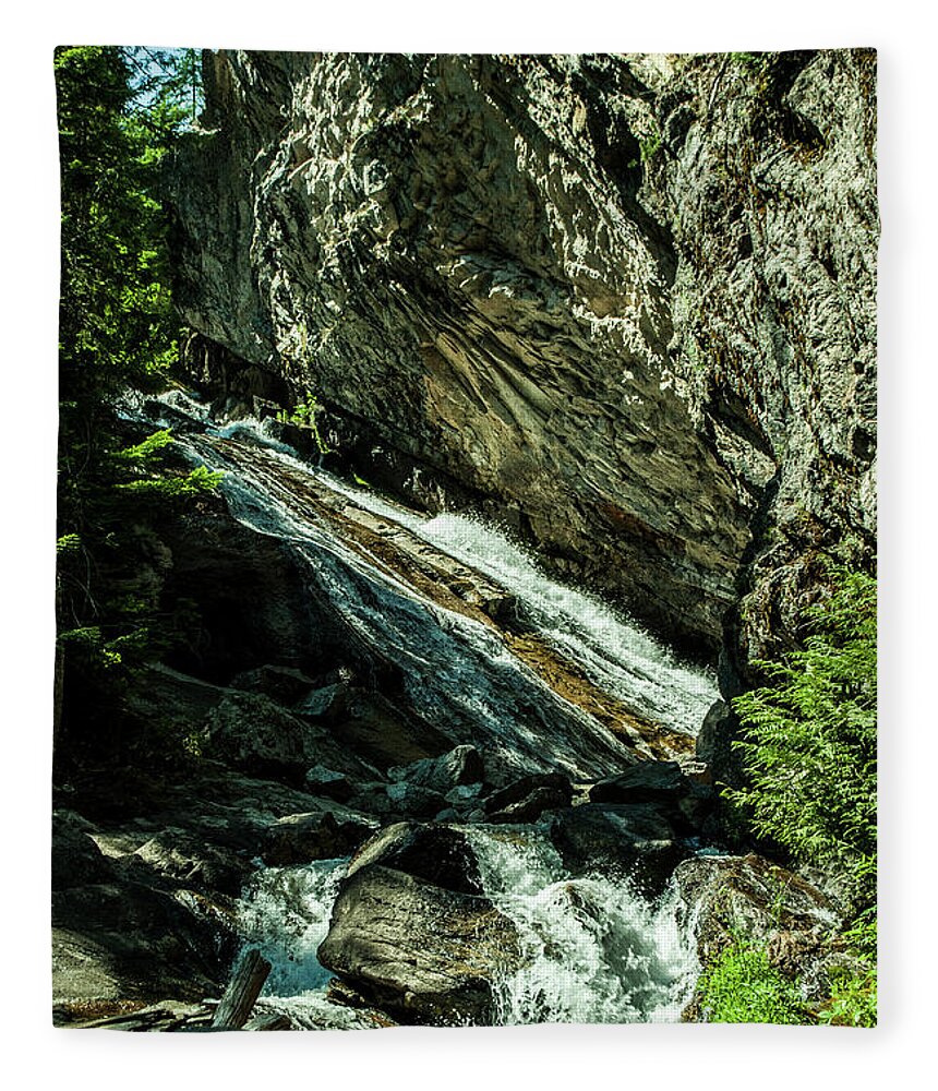 Granite Falls Fleece Blanket featuring the photograph Granite Falls Of Ancient Cedars by Troy Stapek