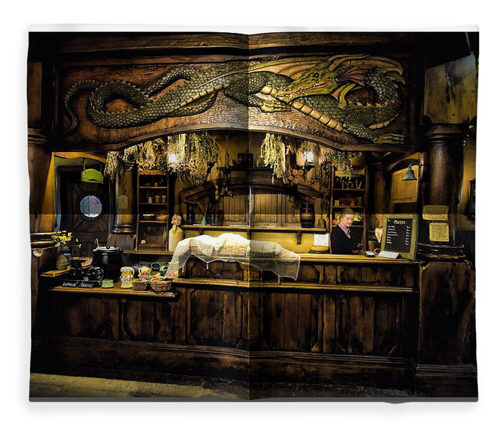 Photograph Fleece Blanket featuring the photograph Green Dragon Inn by Richard Gehlbach
