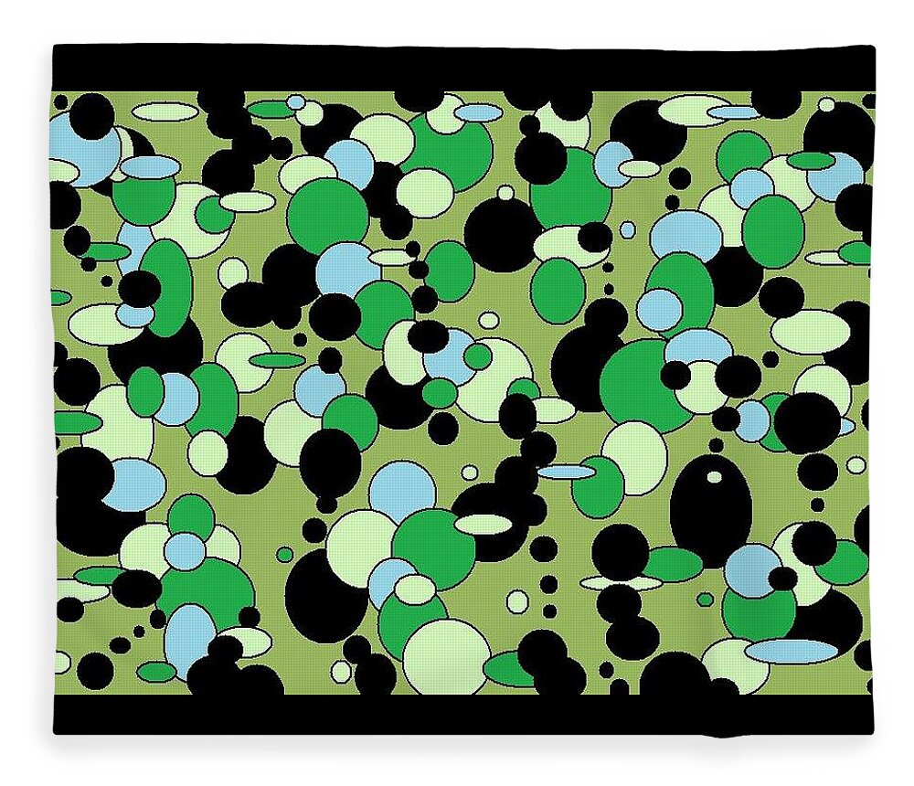  Fleece Blanket featuring the digital art Greenies by Jordana Sands