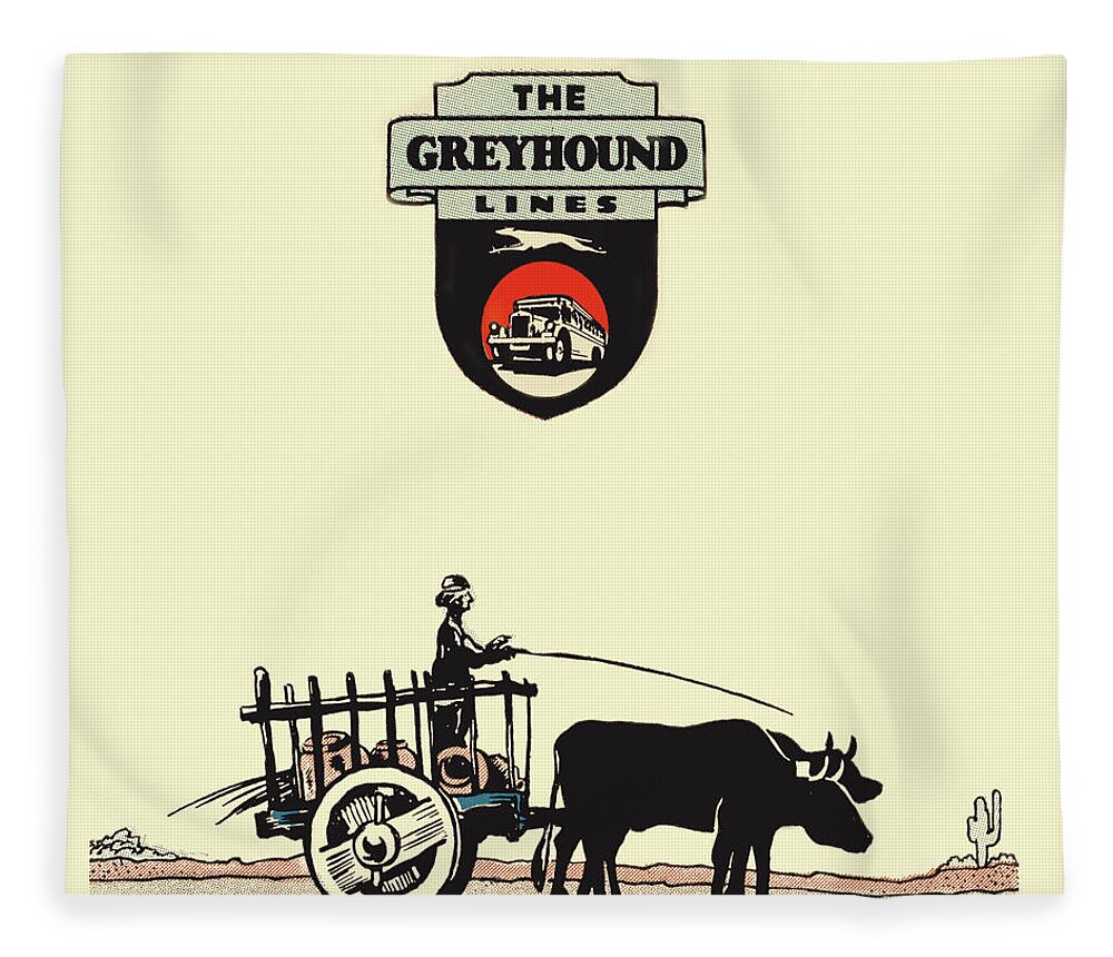 Transport Fleece Blanket featuring the photograph Greyhound Lines back by Micah Offman