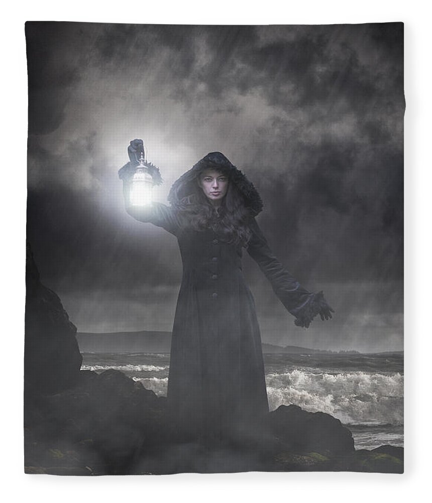 Woman Fleece Blanket featuring the photograph Guiding light by Clayton Bastiani