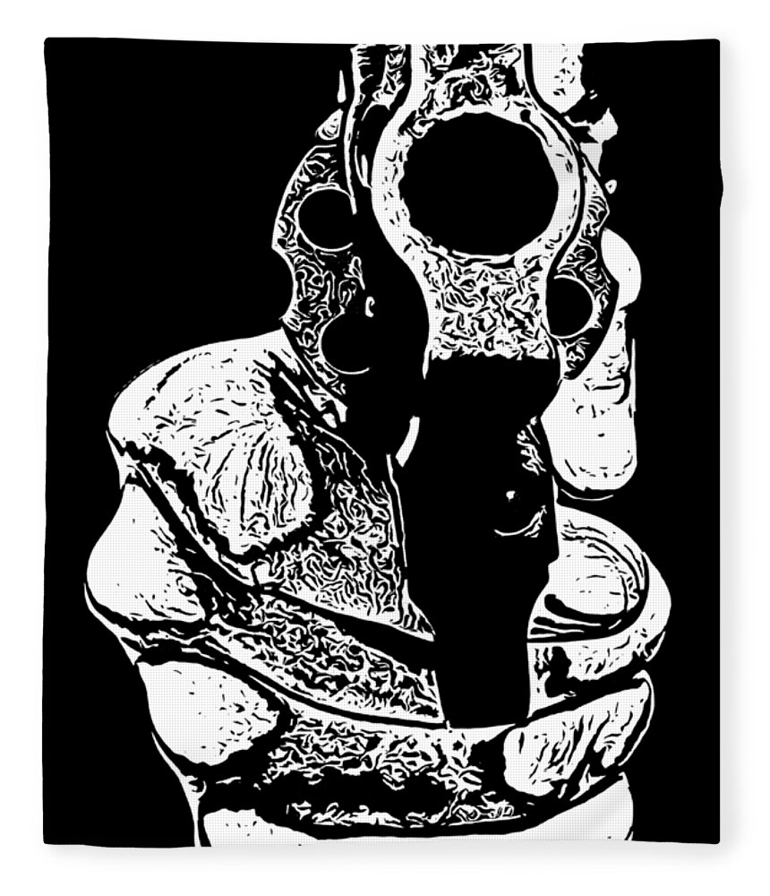 Gunman Fleece Blanket featuring the photograph Gunman T-shirt by Edward Fielding
