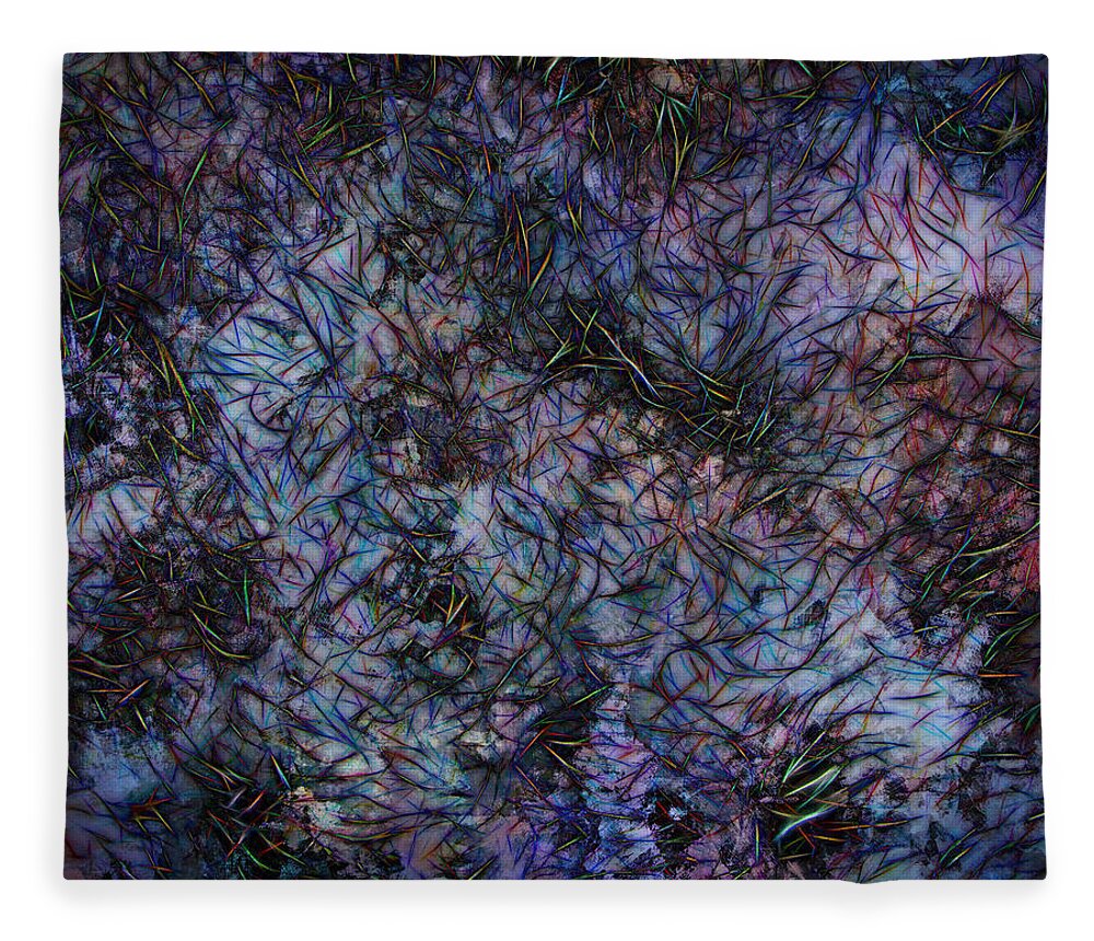 Abstract Fleece Blanket featuring the photograph Hairy Zombie Skin by Bill and Linda Tiepelman