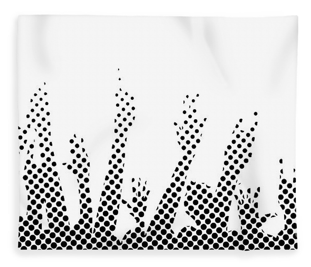 Halftone Hands Fleece Blanket by Bigalbaloo Stock - Pixels