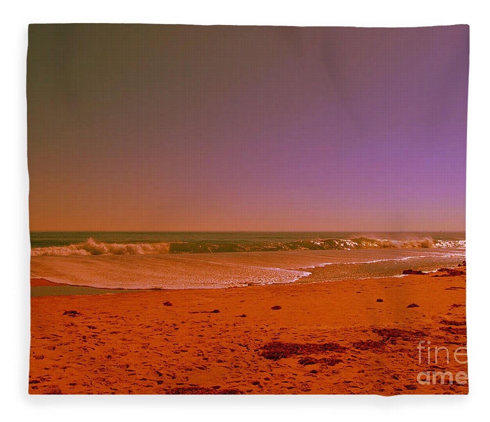 Hampton Beach Fleece Blanket featuring the photograph Hampton Beach Mid October by Eunice Miller