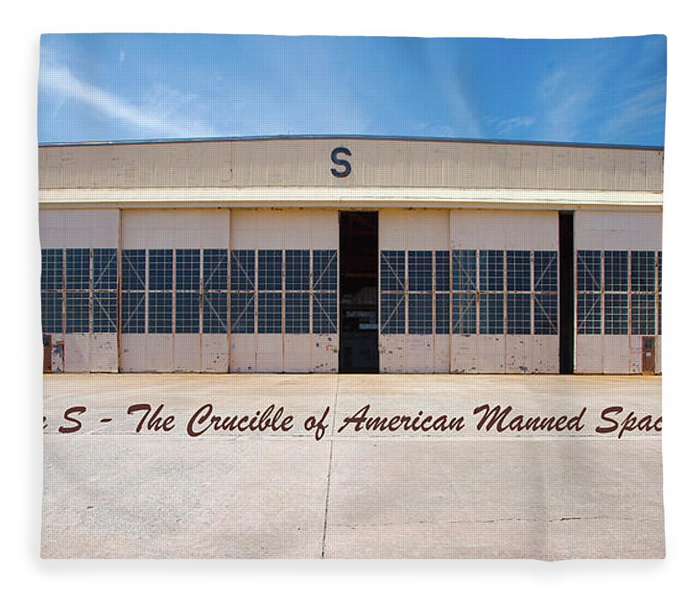 Ghe Fleece Blanket featuring the photograph Hangar S - The Crucible of American Manned Spaceflight by Gordon Elwell