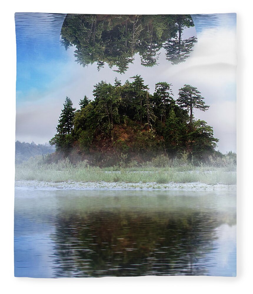 Appalachia Fleece Blanket featuring the photograph Hanging In The Clouds by Debra and Dave Vanderlaan