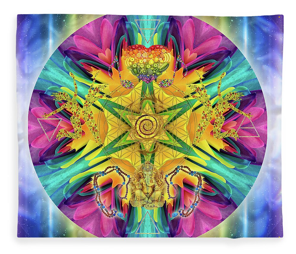  Fleece Blanket featuring the digital art Harmonics Of Your Soul by Alicia Kent