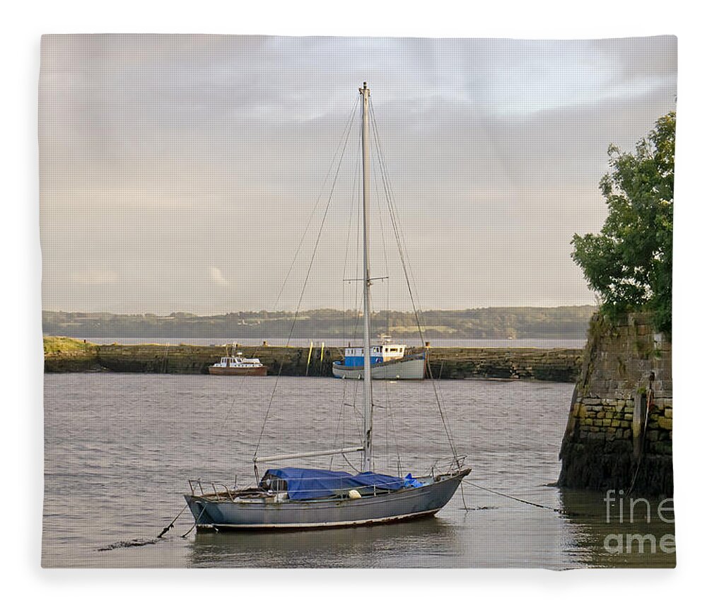 Haven Fleece Blanket featuring the photograph Haven. Smooth water. by Elena Perelman