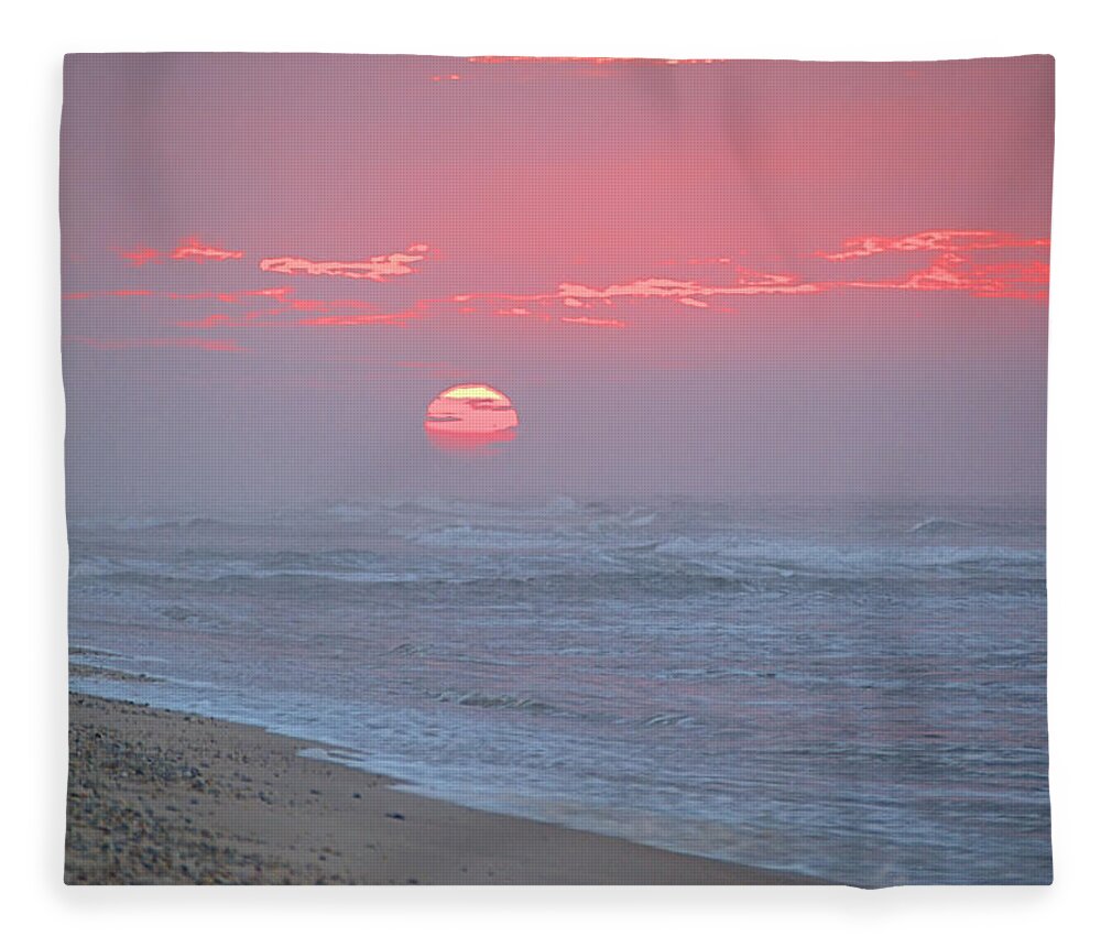 Haze Fleece Blanket featuring the photograph Hazy Sunrise I I by Newwwman