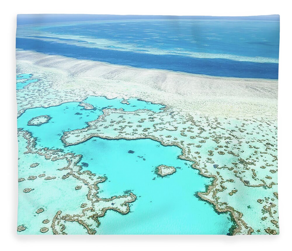 Australia Fleece Blanket featuring the photograph Heart Reef by Az Jackson