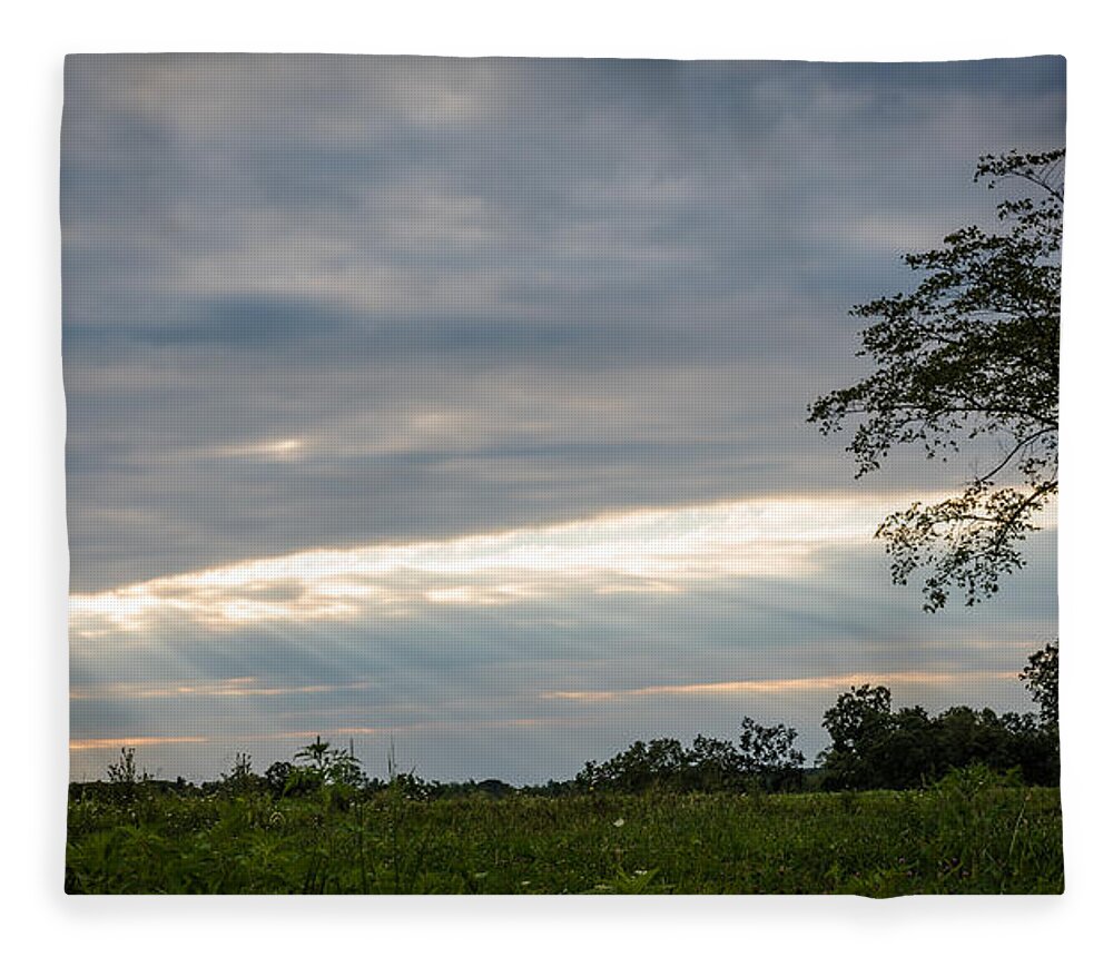 Sky Fleece Blanket featuring the photograph Heavenly Rays by Holden The Moment