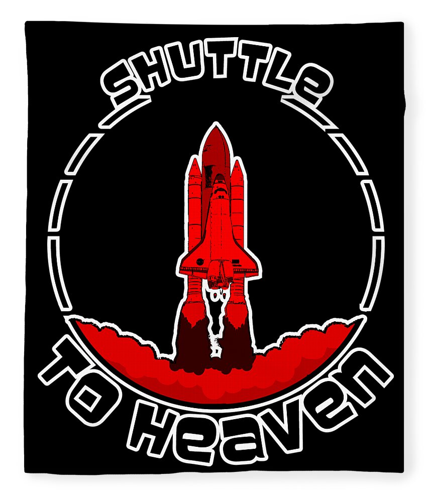 Shuttle Fleece Blanket featuring the digital art Heavens Shuttle by Piotr Dulski