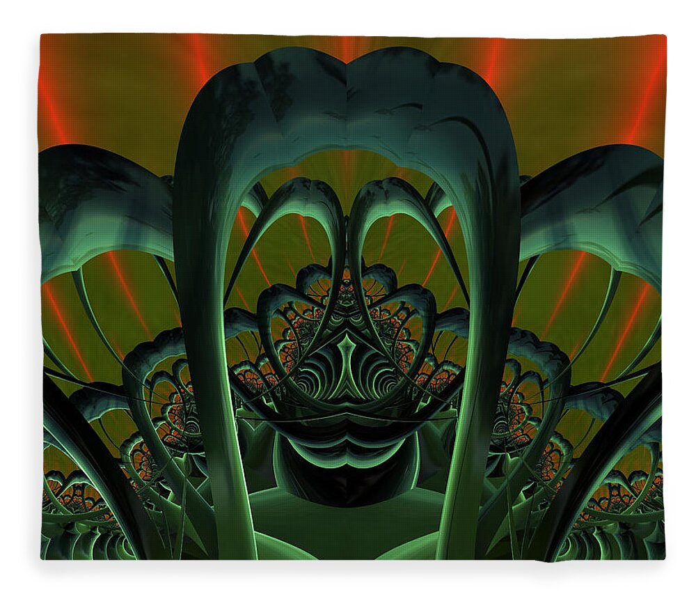 Art Fleece Blanket featuring the digital art Heavy Mellow by Jeff Iverson