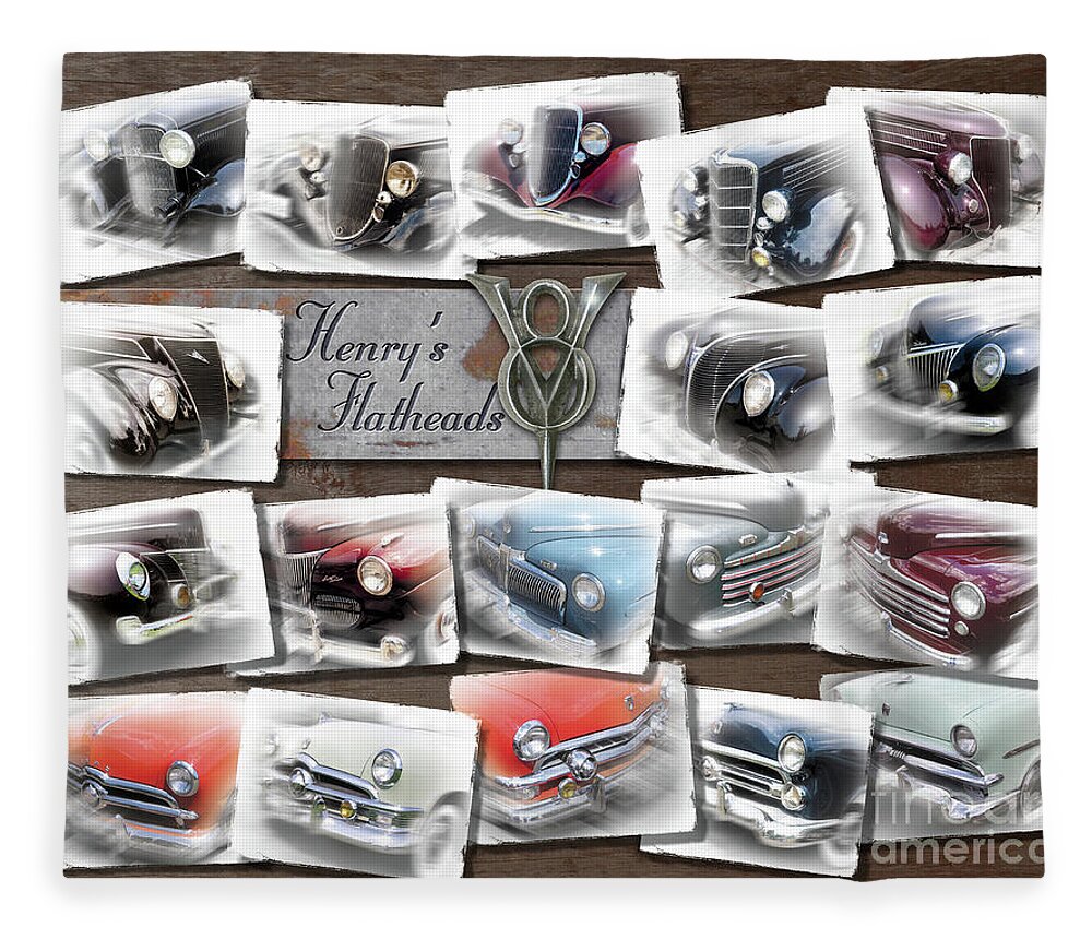 1932 Fleece Blanket featuring the photograph Henry Ford's Flathead V-8s by Ron Long