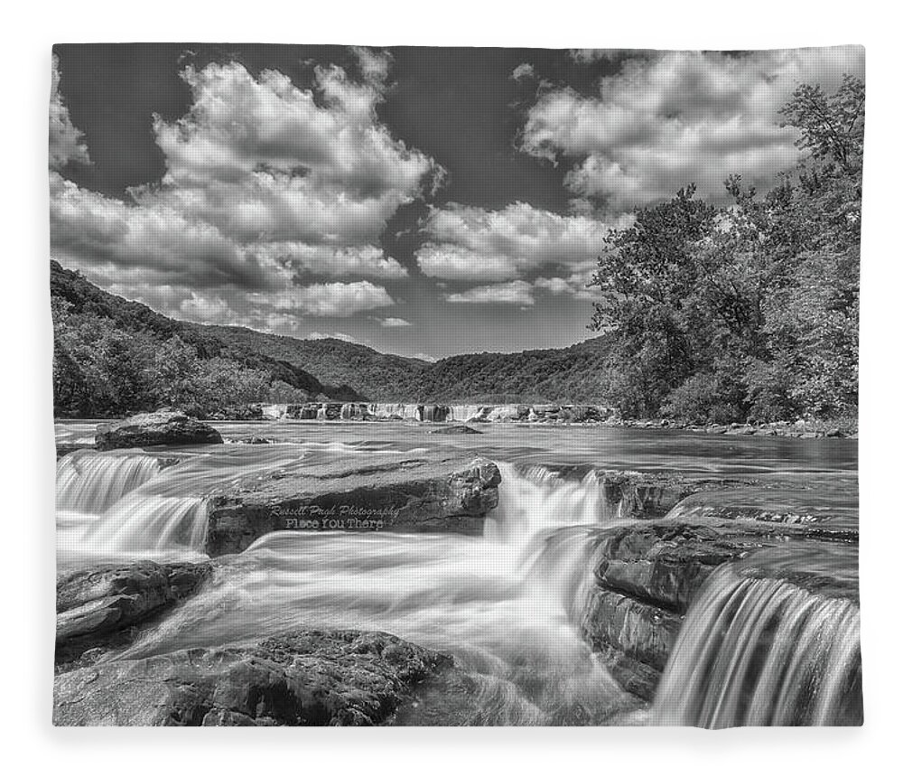 Waterfalls Fleece Blanket featuring the photograph Hidden Message by Russell Pugh