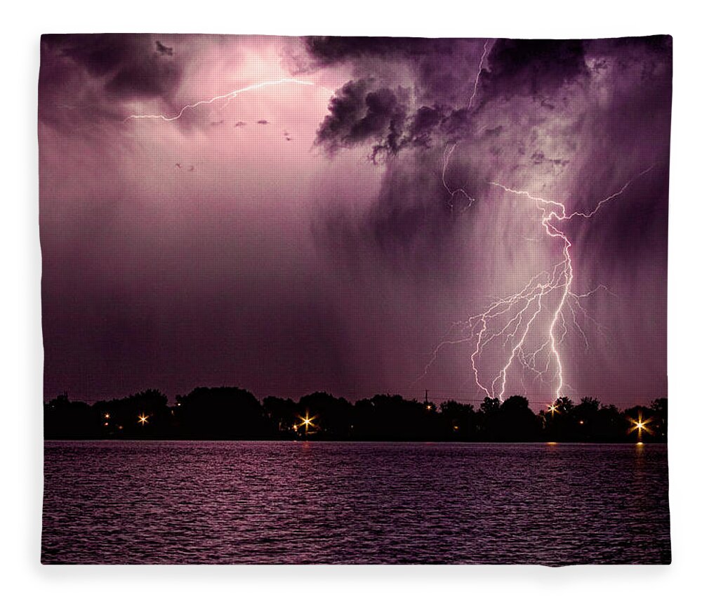 Lightning Fleece Blanket featuring the photograph High Strike by James BO Insogna