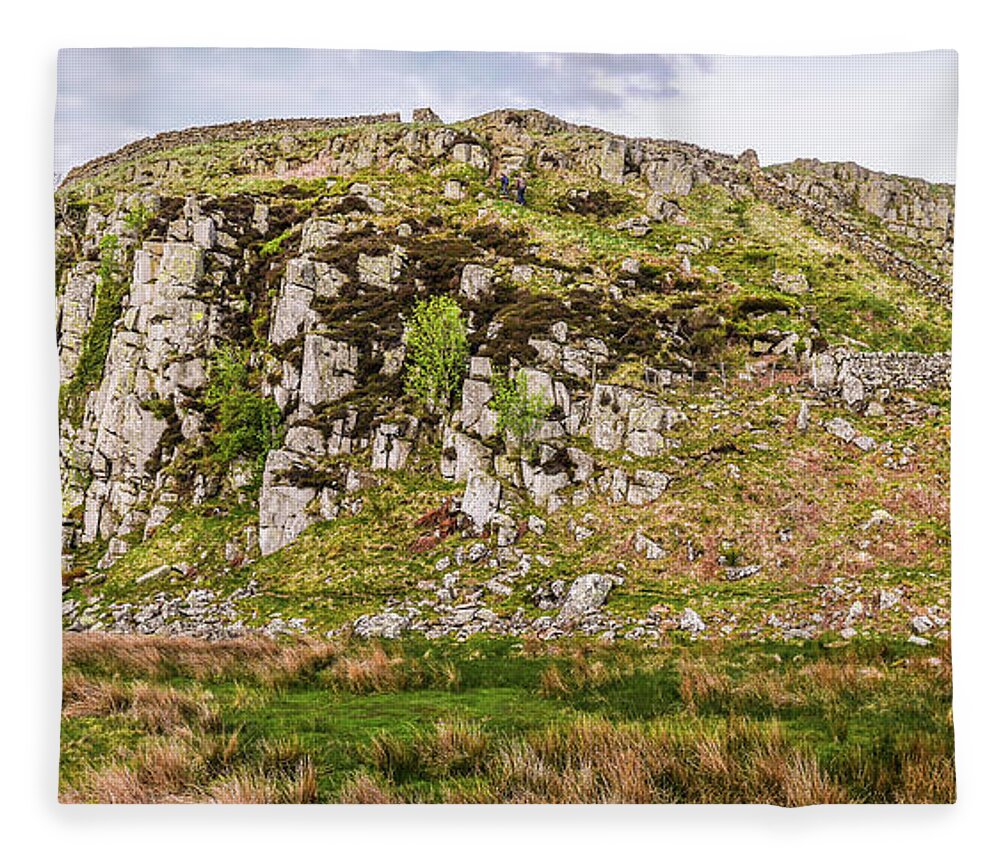 Exciting England Series By Lexa Harpell Fleece Blanket featuring the photograph Hills of Hadrians Wall England by Lexa Harpell