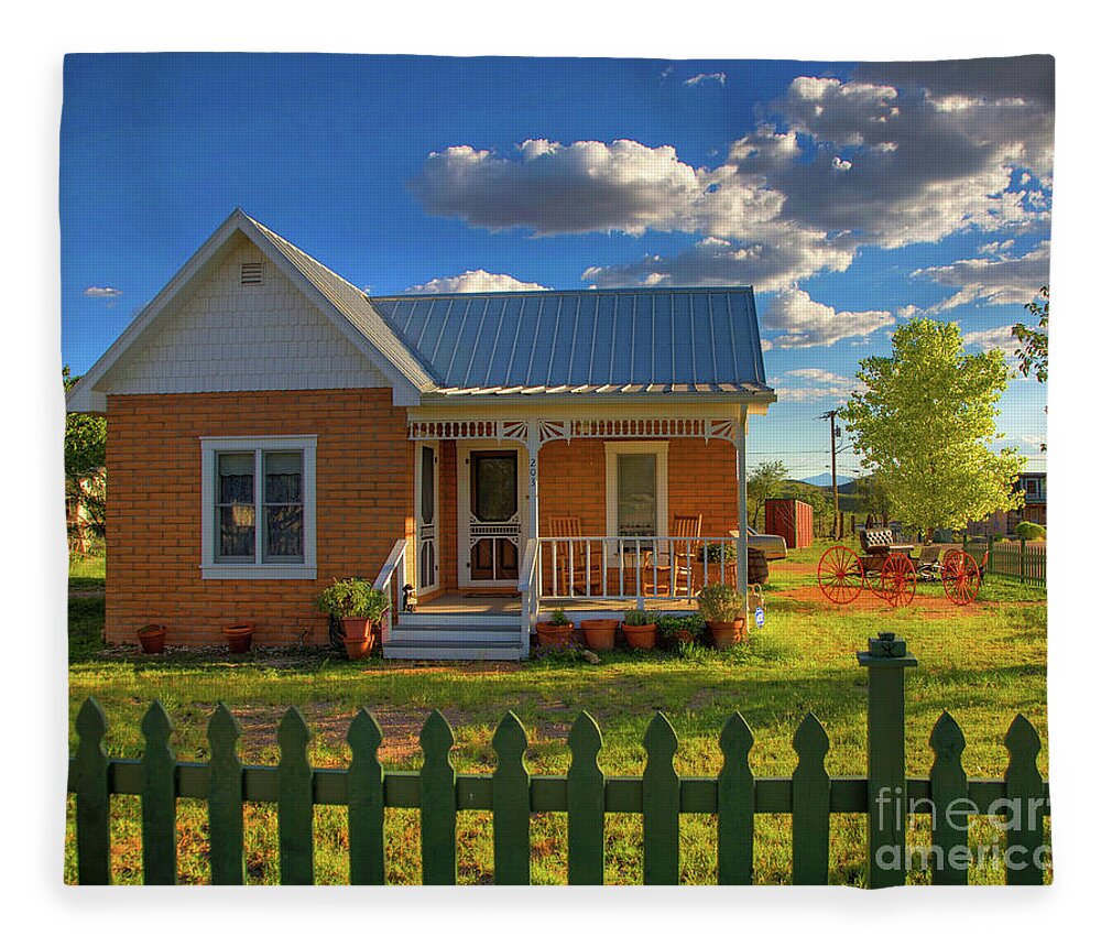Landscape Fleece Blanket featuring the photograph Historic Tombstone in Arizona by Charlene Mitchell