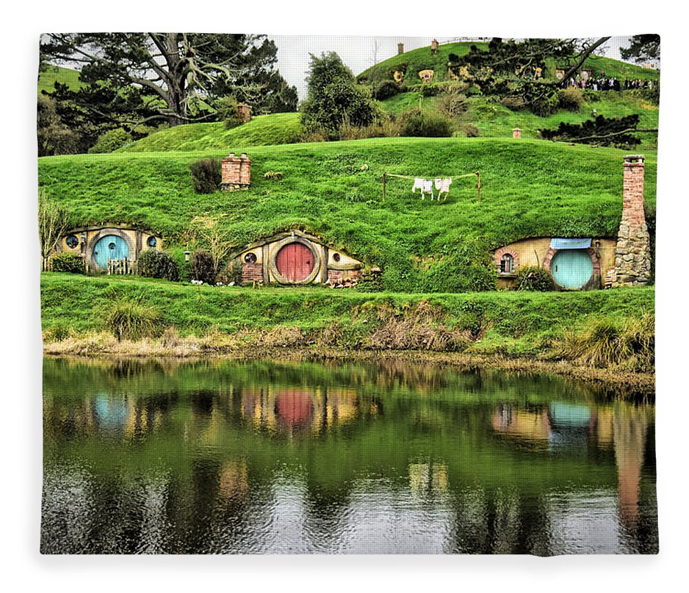 Photograph Fleece Blanket featuring the photograph Hobbit by the Lake by Richard Gehlbach