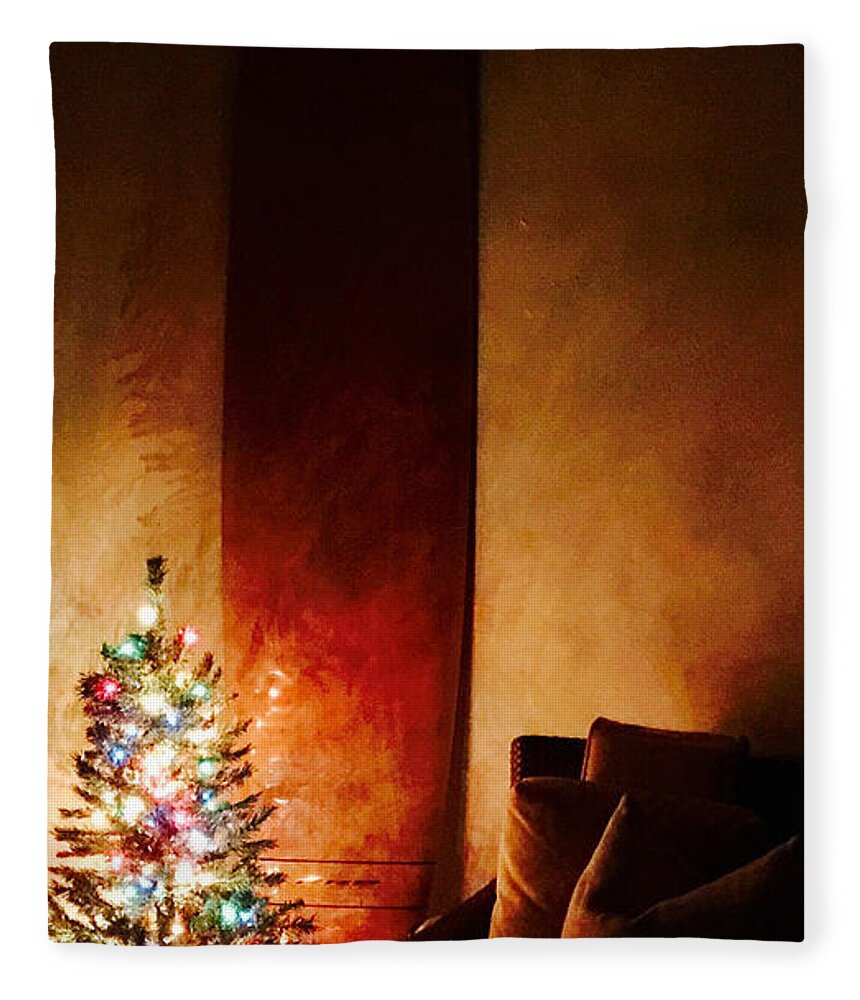 Christmas Fleece Blanket featuring the photograph Mele Kalikimaka Holiday Surfboard by Kathy Corday