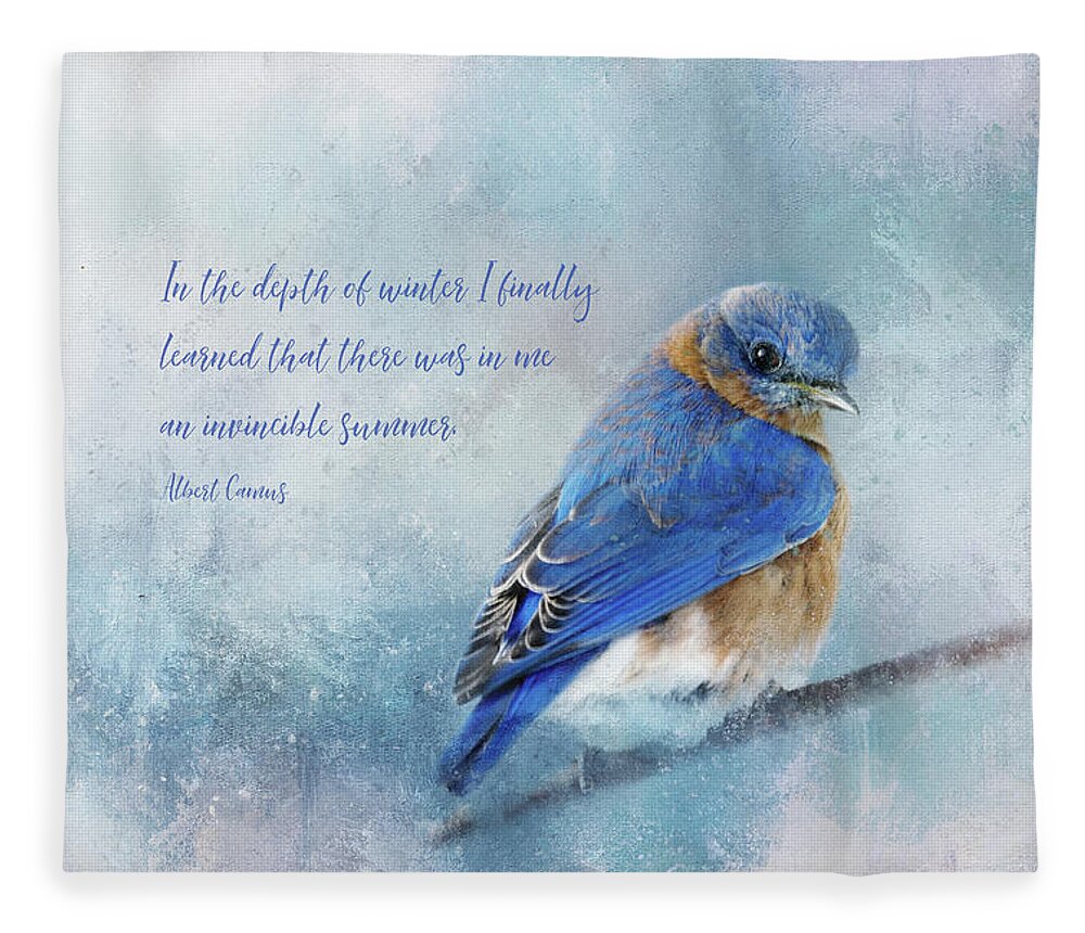 Photography Fleece Blanket featuring the digital art Hope in Winter by Terry Davis