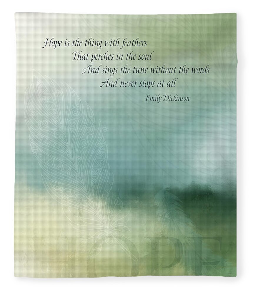 Hope Fleece Blanket featuring the digital art Hope by Terry Davis