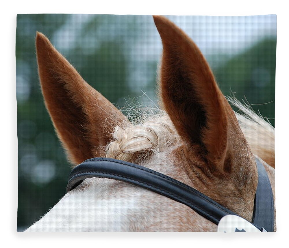 Horse Fleece Blanket featuring the photograph Horse at Attention by Jennifer Ancker
