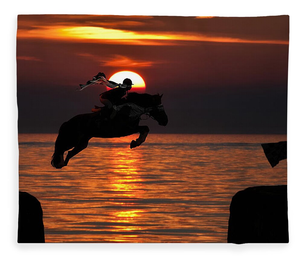 Horse Racing Fleece Blanket featuring the photograph Horse Racing by Jackie Russo
