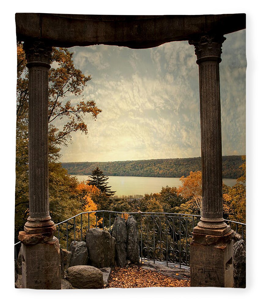 View Fleece Blanket featuring the photograph Hudson River Overlook by Jessica Jenney