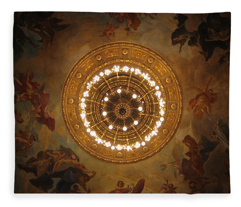Photograph Fleece Blanket featuring the photograph Hungarian State Opera House for prints by Annette Hadley