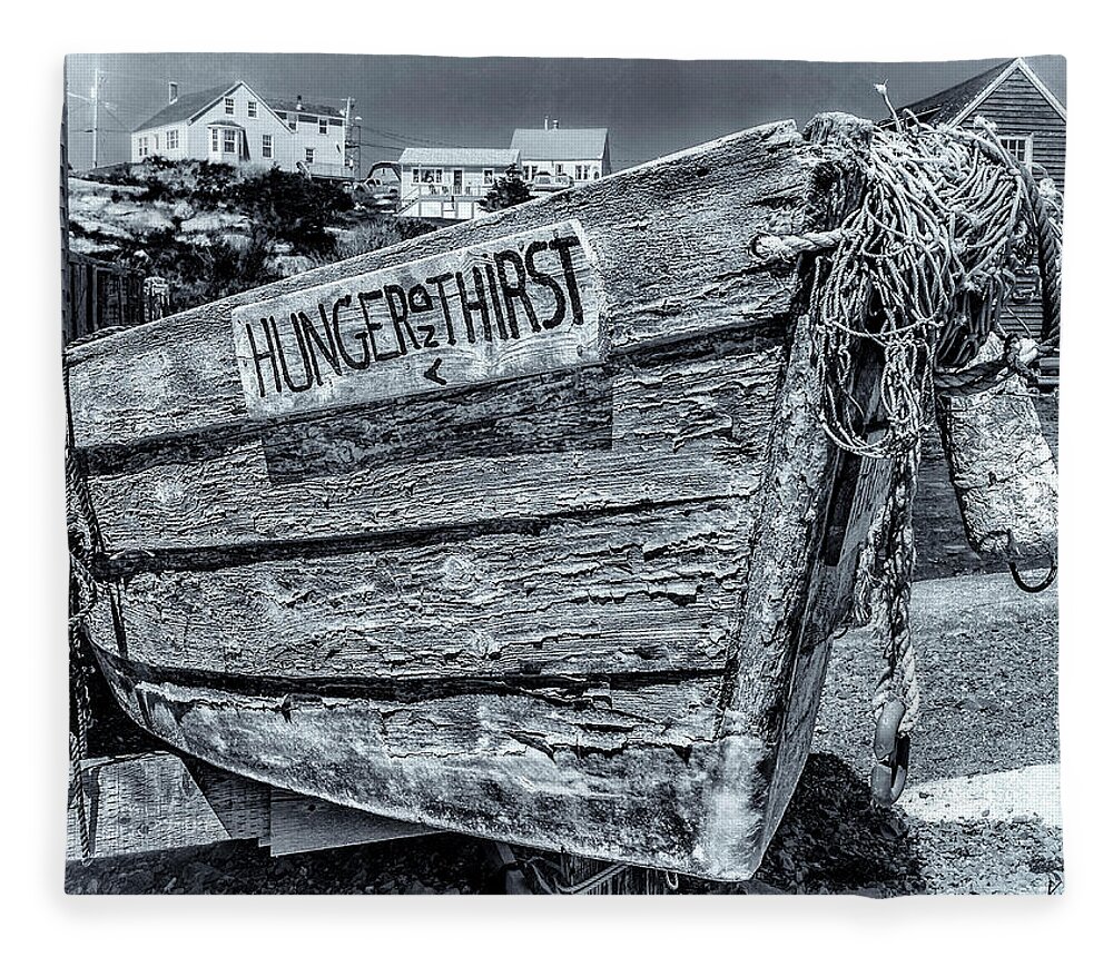 Peggy's Cove Fleece Blanket featuring the photograph Hunger and Thirst by Ken Morris