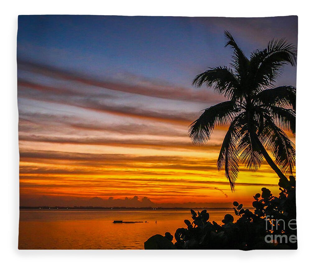 Sunrise Fleece Blanket featuring the photograph Hutchinson Island Sunrise #1 by Tom Claud