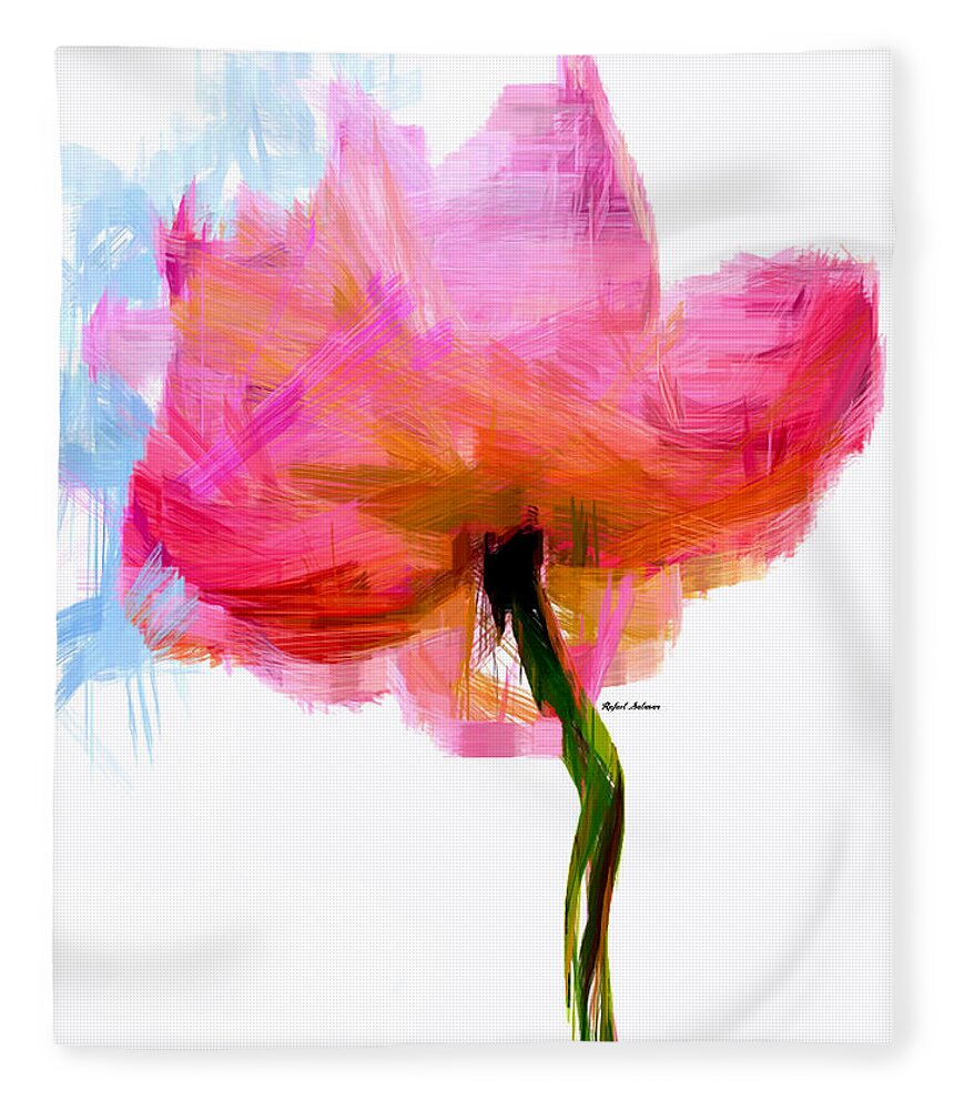 Rafael Salazar Fleece Blanket featuring the digital art I am Pink by Rafael Salazar